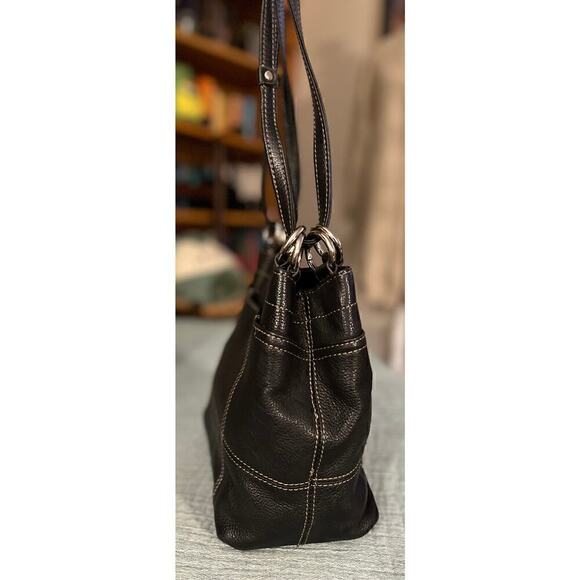 Black Leather Handbag by Tignanello - Picture 5 of 8
